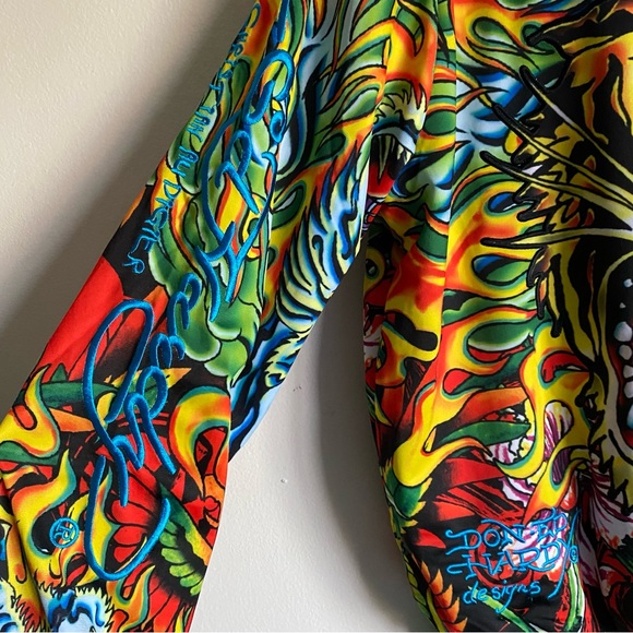 Ed Hardy Christian Audigier Tiger Lightweight Track Jacket Size S (Female) - Picture 5 of 12